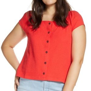 NWT Madewell Button Front Top